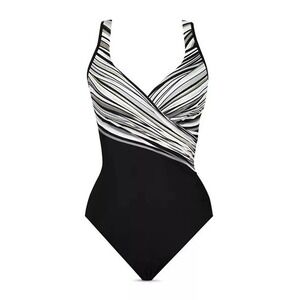 Miraclesuit "It's A Wrap" Swimsuit Shimmer Sands Bikini Tummy Control US 10‎ NEW